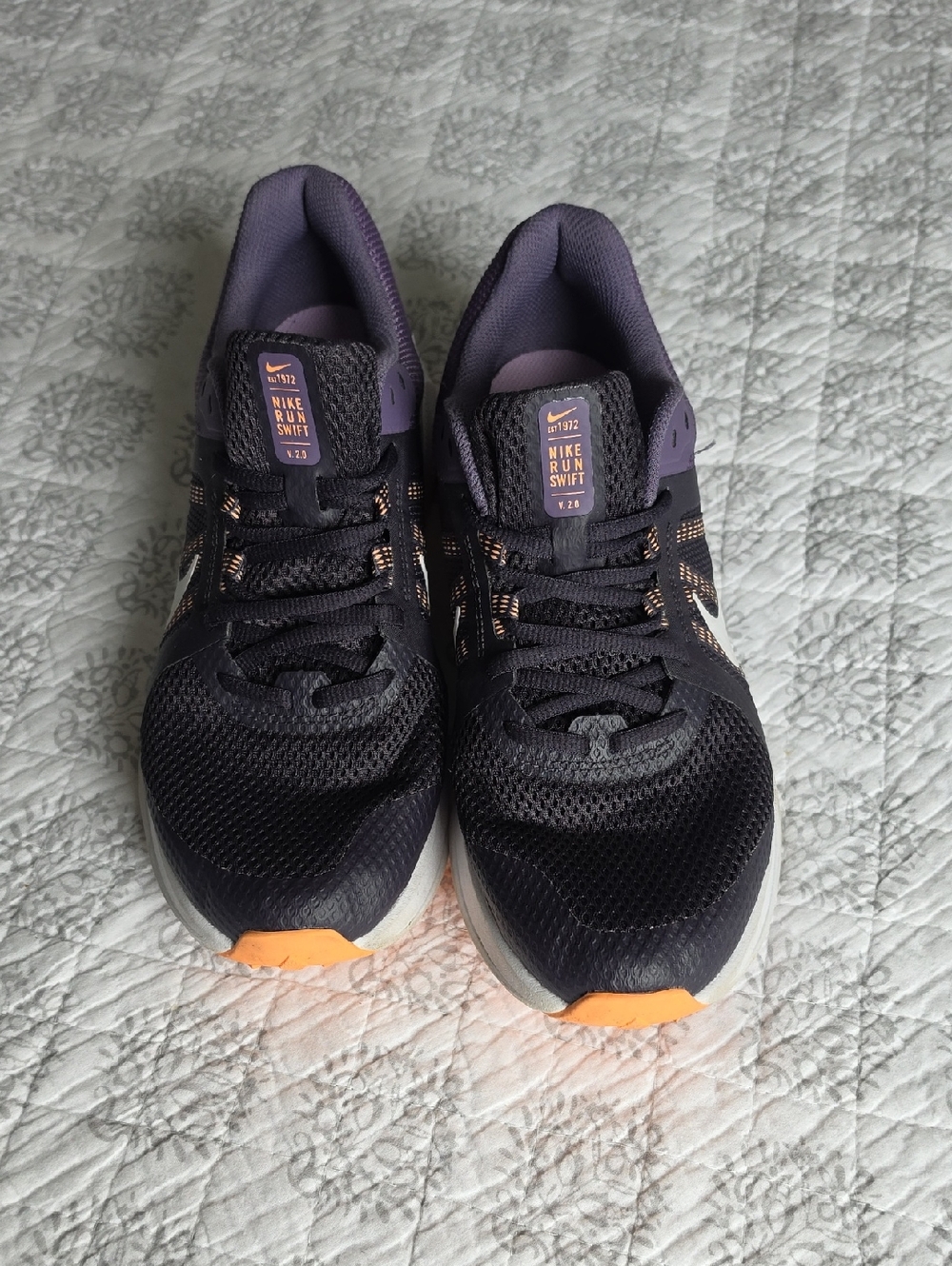 Nike Women’s Running Shoes - Dark Purple with Orange Accents